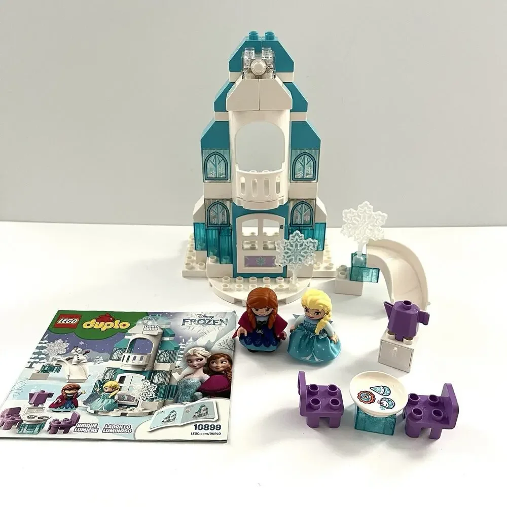 LEGO Duplo Frozen 10899 Elsas Ice Castle Complete Light-up Brick Disney Box Book